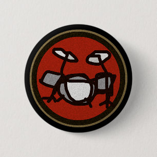 drums, drumming gifts 6 cm round badge