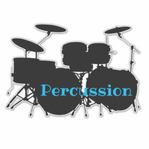 Drums DrumSet Percussion Design Contour Sticker