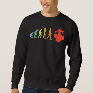 Drums Evolution Retro Music Drummer Sweatshirt