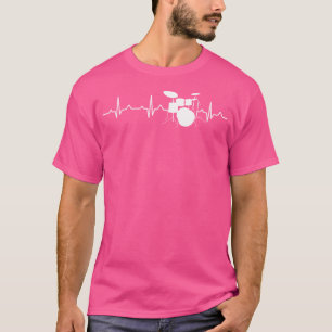 Drums Heartbeat Shirt Drummer Music Band Gift