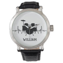 Drums Heartbeat with Custom Name - 