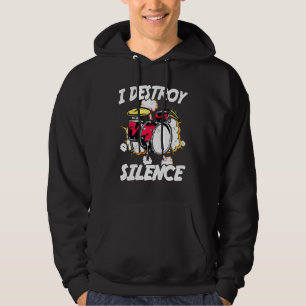 Drums - I Destroy Silence - Drummer - Band - Cymba Hoodie