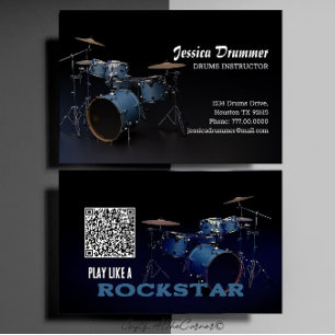 Drums Instructor Business Card