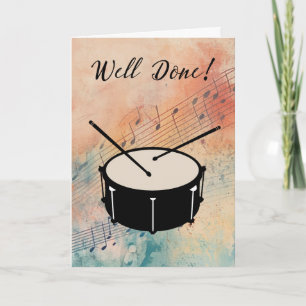 Drums Marching Band Performance Congratulations Card