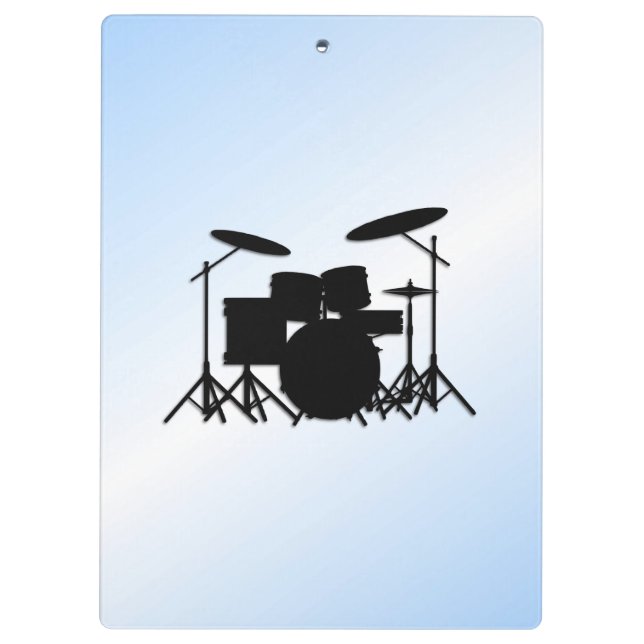 Drums Music Design Blue Clipboard (Back)
