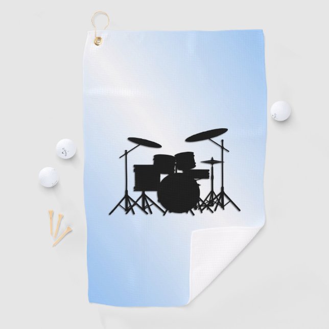 Drums Music Design Blue Golf Towel (InSitu)