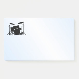 Drums Music Design Blue Post-it Notes