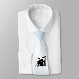 Drums Music Design Blue Tie