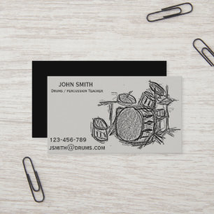 Drums / Percussion teacher Business Card