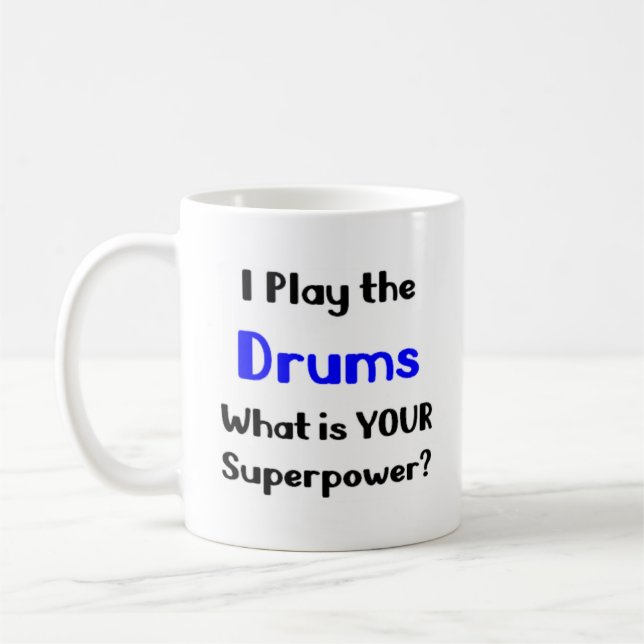 drums player coffee mug (Left)