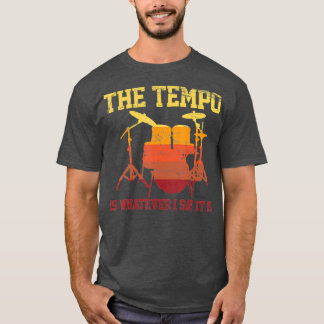 Drums Player Drummer Drumming Funny Retro Gift T-Shirt