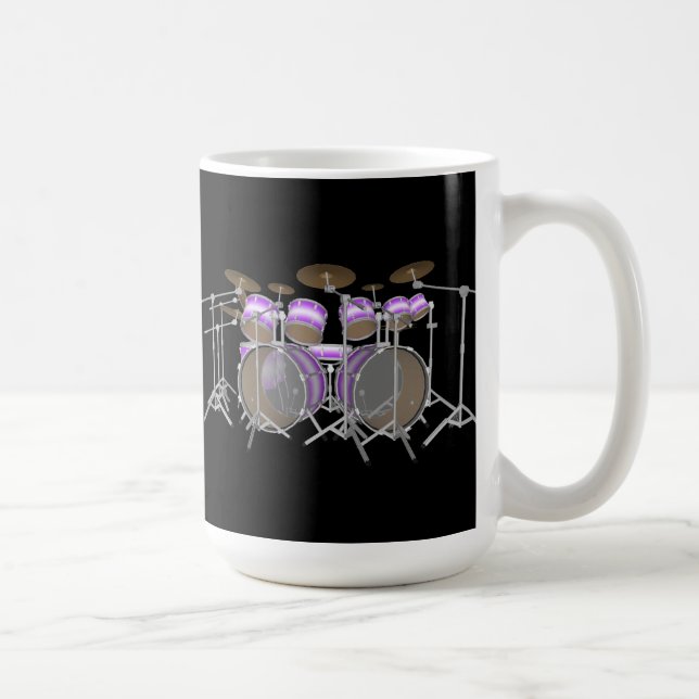 Drums: Purple & White Drum Kit: 3D Model: Mug (Right)