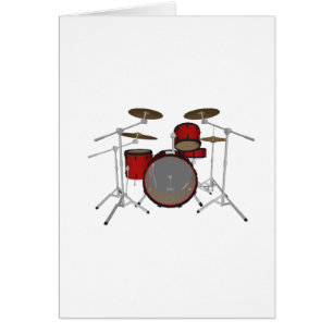 Drums: Red Drum Kit: 3D Model:
