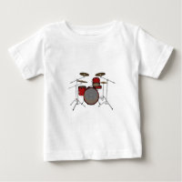 Drums: Red Drum Kit: 3D Model:
