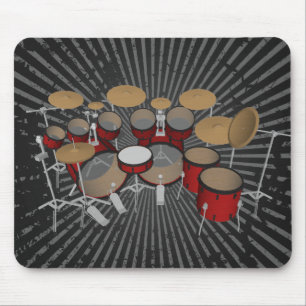 Drums: Red Drum Kit: 3D Model: Mousepad