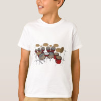 Drums: Red Drum Kit: 3D Model: