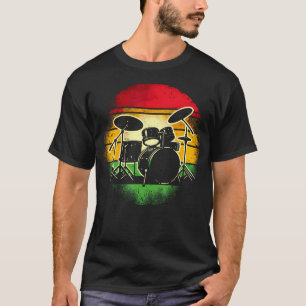 Drums Retro Vintage Drummer Band Drumset T-Shirt