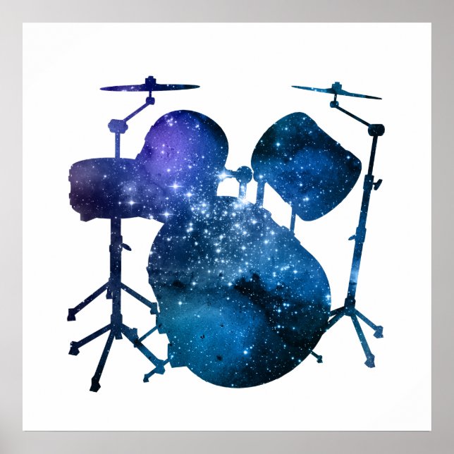 Drums Silhouette Poster (Front)