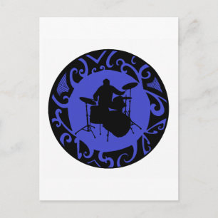 DRUMS SPIN ON POSTCARD