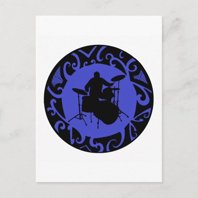 DRUMS SPIN ON POSTCARD (Front)