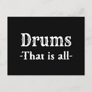 Drums That Is All Funny Music Postcard