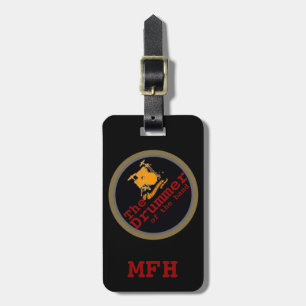 drums ~ traveller drummer luggage tag