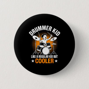 Drumset Drums Lover Percussionist Drummer Kid Drum 6 Cm Round Badge