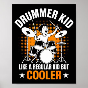 Drumset Drums Lover Percussionist Drummer Kid Drum Poster