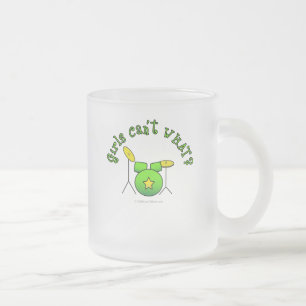 Drumset - Green Frosted Glass Coffee Mug