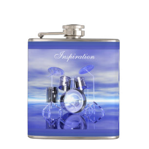 Drumset Musician's Inspiration Personalised Flask