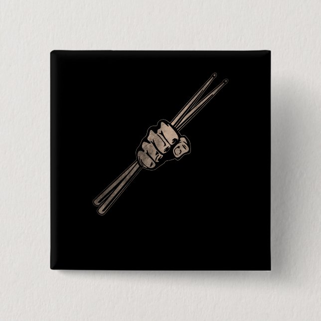 Drumstick 15 Cm Square Badge (Front)