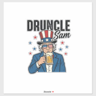 Druncle Sam Funny Patriotic Beer Vector Design_1