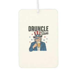 Druncle Sam Funny Patriotic Beer Vector Design_1 Car Air Freshener
