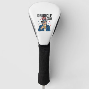 Druncle Sam Funny Patriotic Beer Vector Design_1 Golf Head Cover