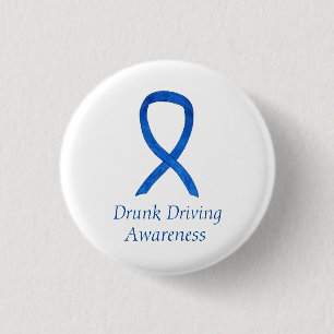 Drunk Driving Awareness Ribbon Custom Pins