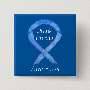Drunk Driving Awareness Ribbon Custom Pins
