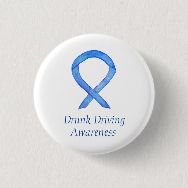 Drunk Driving Awareness Ribbon Custom Pins (Front)