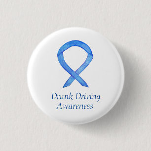 Drunk Driving Awareness Ribbon Custom Pins