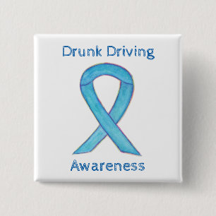 Drunk Driving Awareness Ribbon Custom Pins
