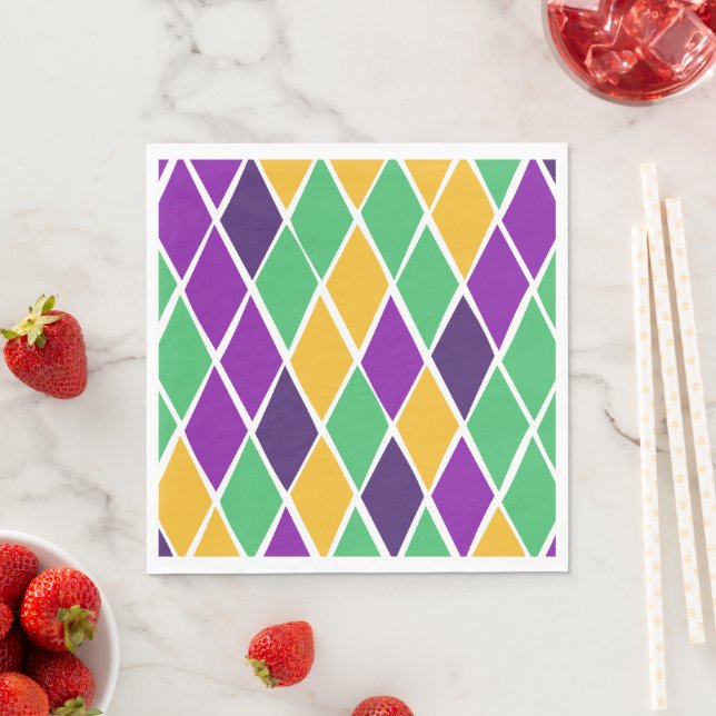 Drunk Harlequin Napkin (Insitu)