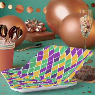 Drunk Harlequin Paper Plate