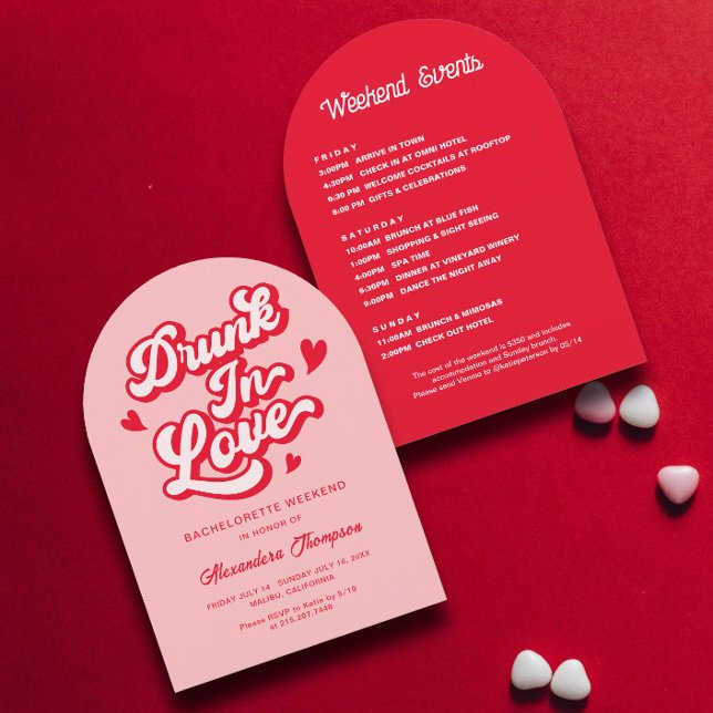  Drunk in Love Bachelorette Party Invitation (Creator Uploaded)