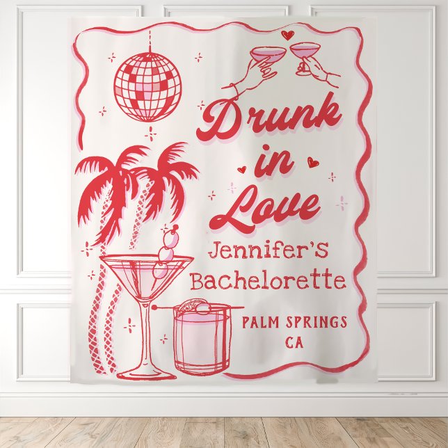 Drunk in Love Bachelorette Party Tapestry (Creator Uploaded)