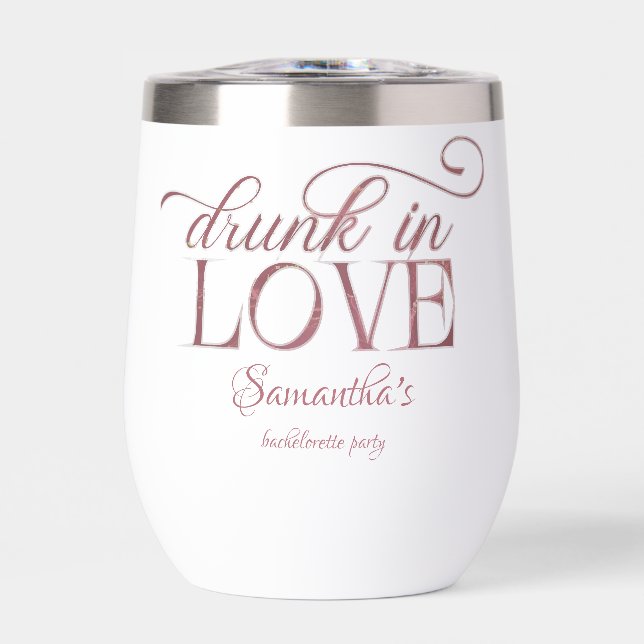 Drunk In Love Champagne Tower Pink Bachelorette (Front)