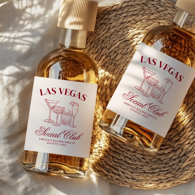 Drunk In Love Cocktails Bachelorette Social Club Liquor Bottle Label (Creator Uploaded)