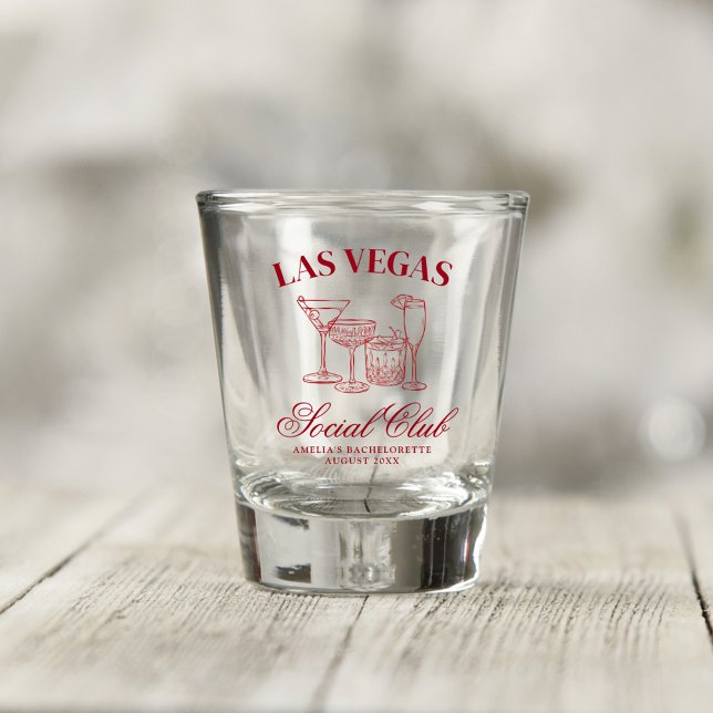 Drunk In Love Cocktails Bachelorette Social Club Shot Glass (Creator Uploaded)