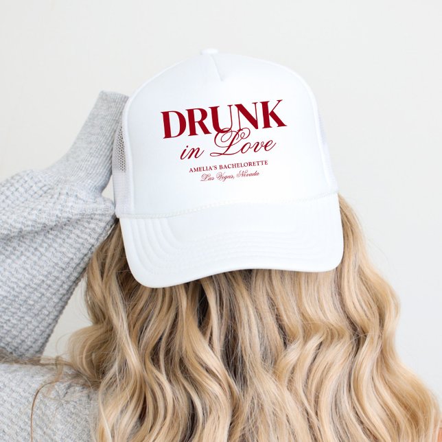 Drunk In Love Cocktails Bachelorette Weekend Trucker Hat (Creator Uploaded)
