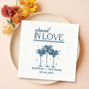 Drunk In Love Personalised Beach Wedding Napkin