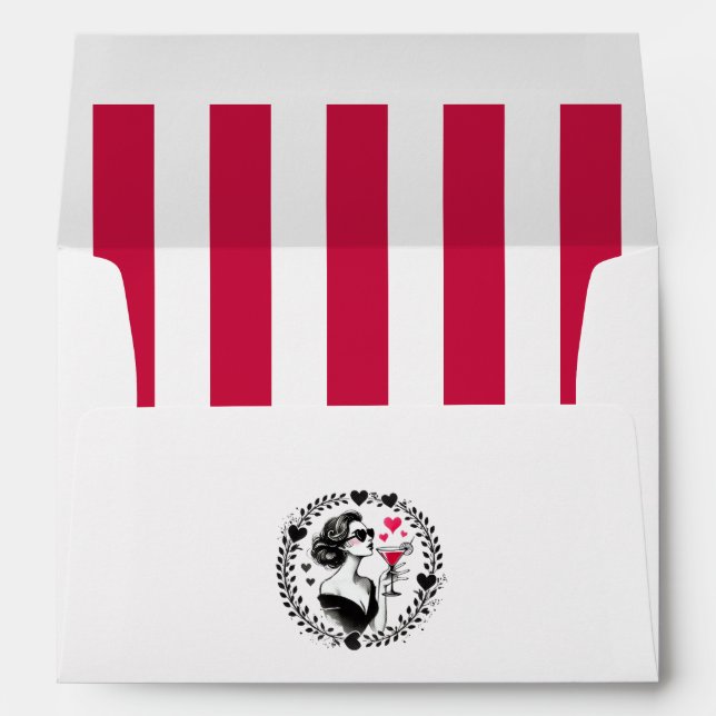 Drunk in Love Romantic Bachelorette Envelope (Back (Bottom))