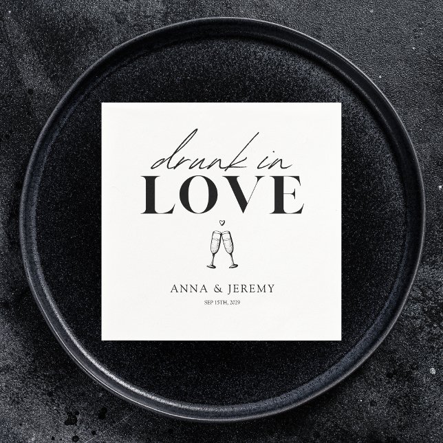 Drunk in Love Wedding Bridal Shower Napkin (Creator Uploaded)